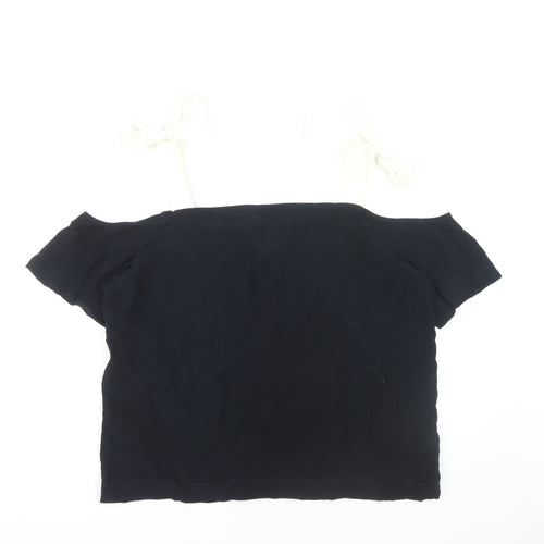 Mint Velvet Women’s Black Off-Shoulder Blouse Size 16