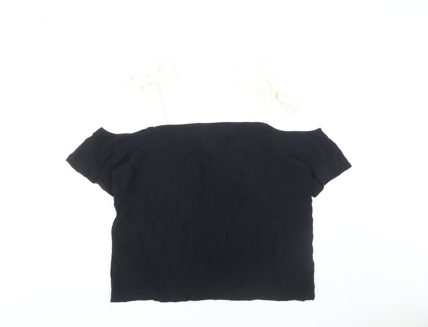 Mint Velvet Women’s Black Off-Shoulder Blouse Size 16