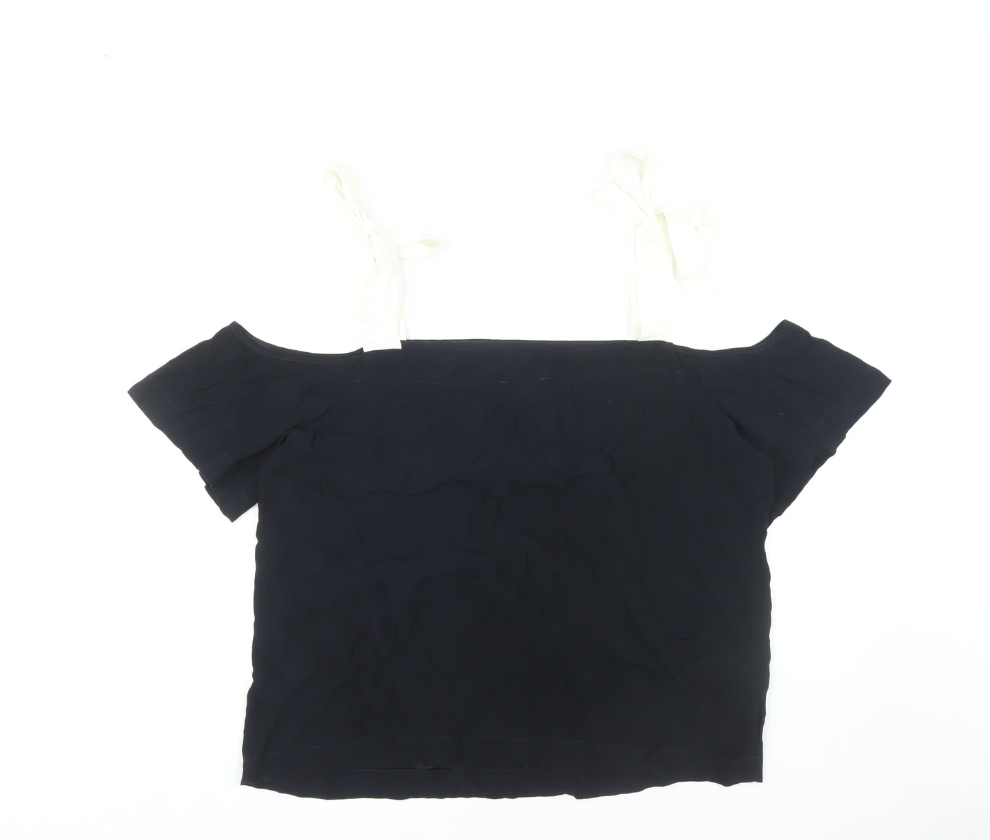 Mint Velvet Women’s Black Off-Shoulder Blouse Size 16