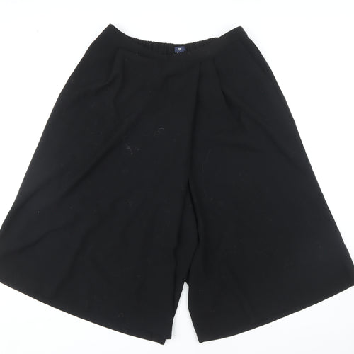 Gap Women's Black Culotte Shorts L Regular Pockets