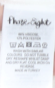 Phase Eight Womens Ivory Blouse, Size 10, Casual Zip Accent