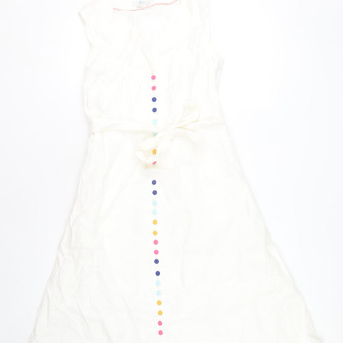 Boden Women’s White A-Line Dress Size 10