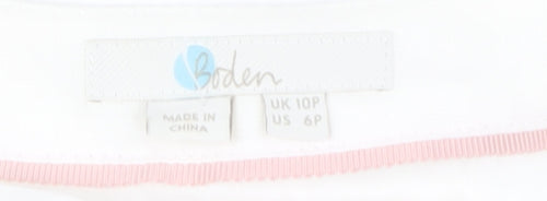 Boden Women’s White A-Line Dress Size 10