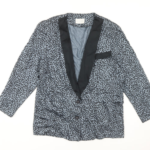 Paul Separates Women's Animal Print Blazer Black Size 12