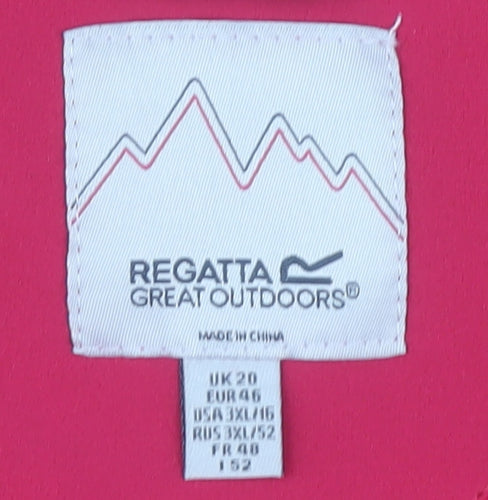 Regatta Women's Red Soft Shell Hooded Jacket Size 20