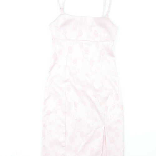 Charlotte Halton Pink Floral Pencil Dress Size 10
