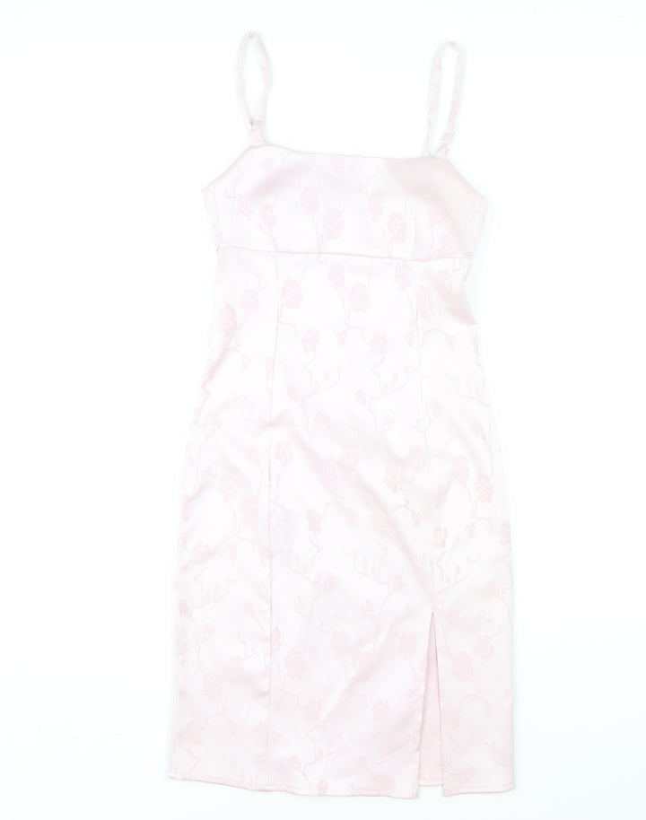 Charlotte Halton Pink Floral Pencil Dress Size 10