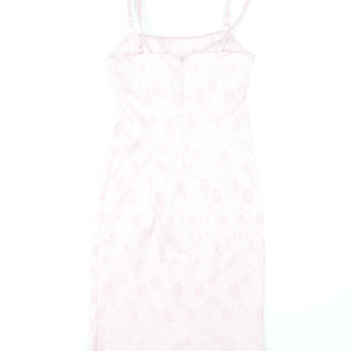 Charlotte Halton Pink Floral Pencil Dress Size 10