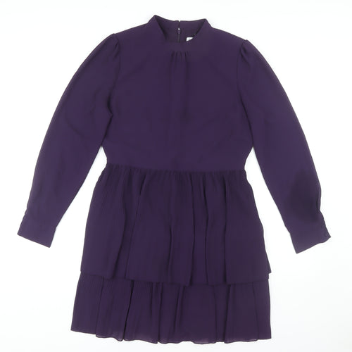 Warehouse Women's Purple Long Sleeve Dress UK Size 12