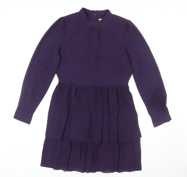 Warehouse Women's Purple Long Sleeve Dress UK Size 12