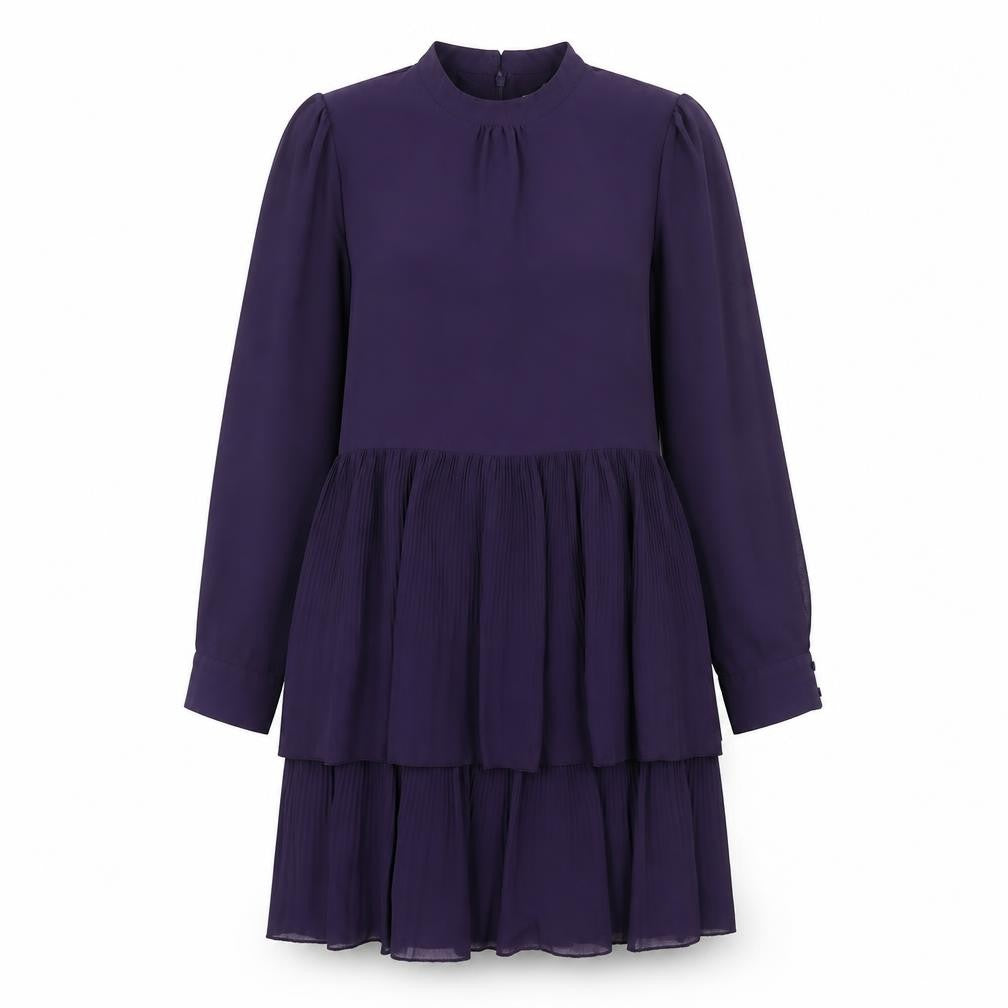 Warehouse Women's Purple Long Sleeve Dress UK Size 12