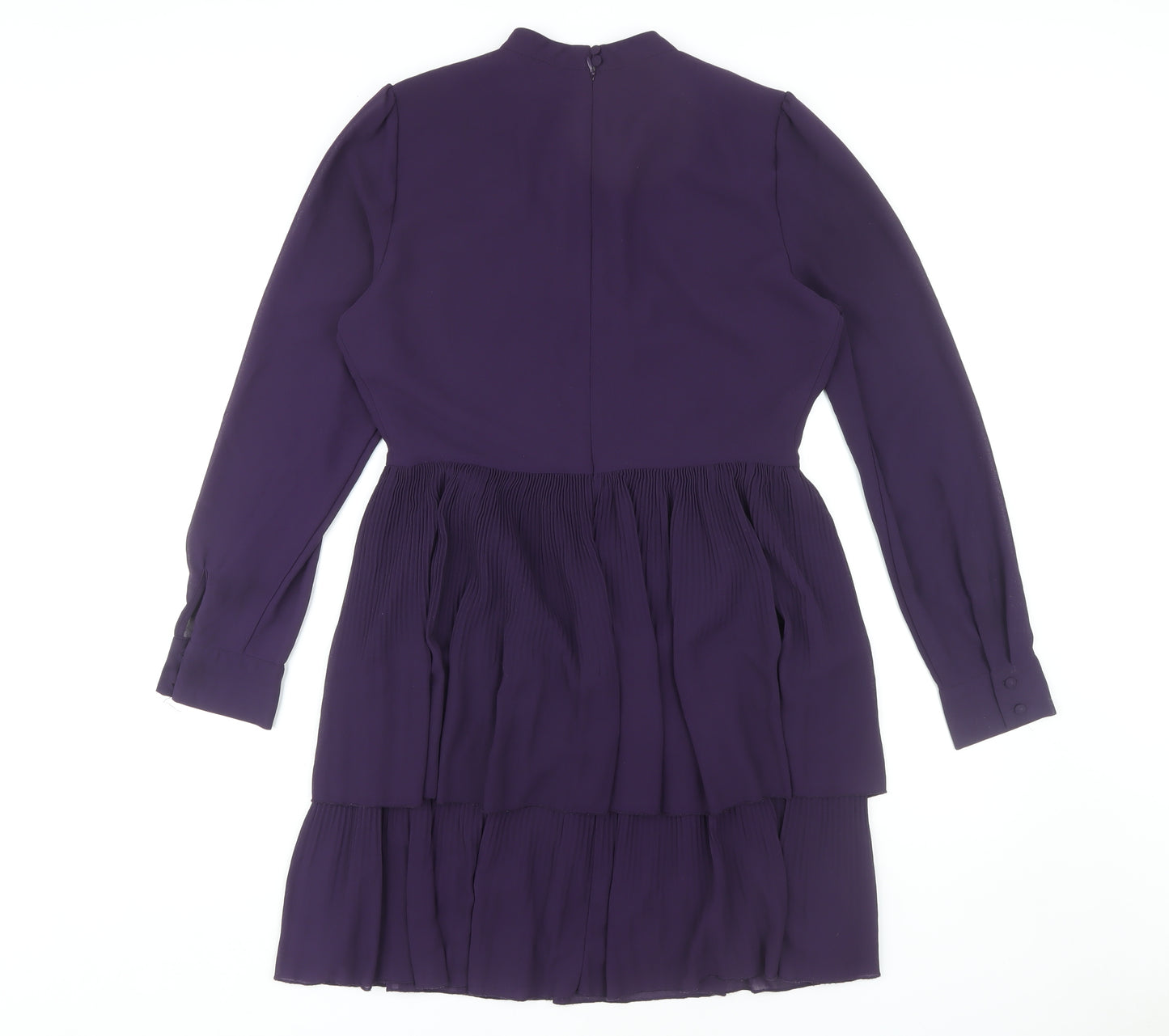 Warehouse Women's Purple Long Sleeve Dress UK Size 12