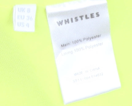 Whistles Women's Yellow Shift Dress Size 8