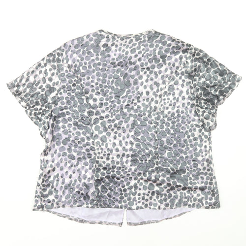 Eastex Women's Grey Geometric Blouse Size 22