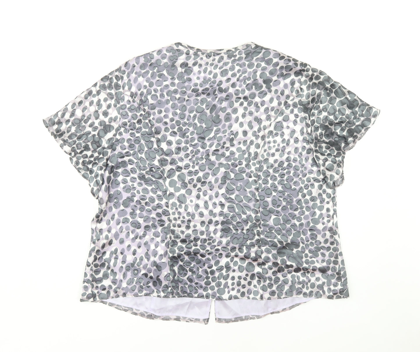 Eastex Women's Grey Geometric Blouse Size 22