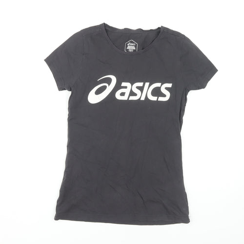 Asics Women's Black T-Shirt, Size S, Casual Style