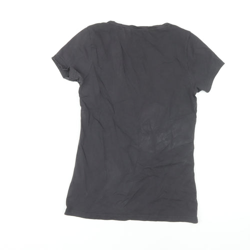 Asics Women's Black T-Shirt, Size S, Casual Style
