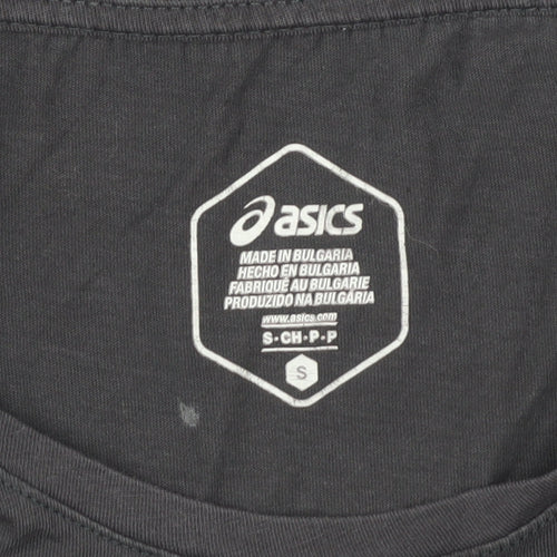 Asics Women's Black T-Shirt, Size S, Casual Style