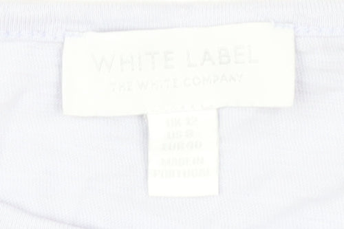 White Label Women’s White Sleeveless T-Shirt Size 12