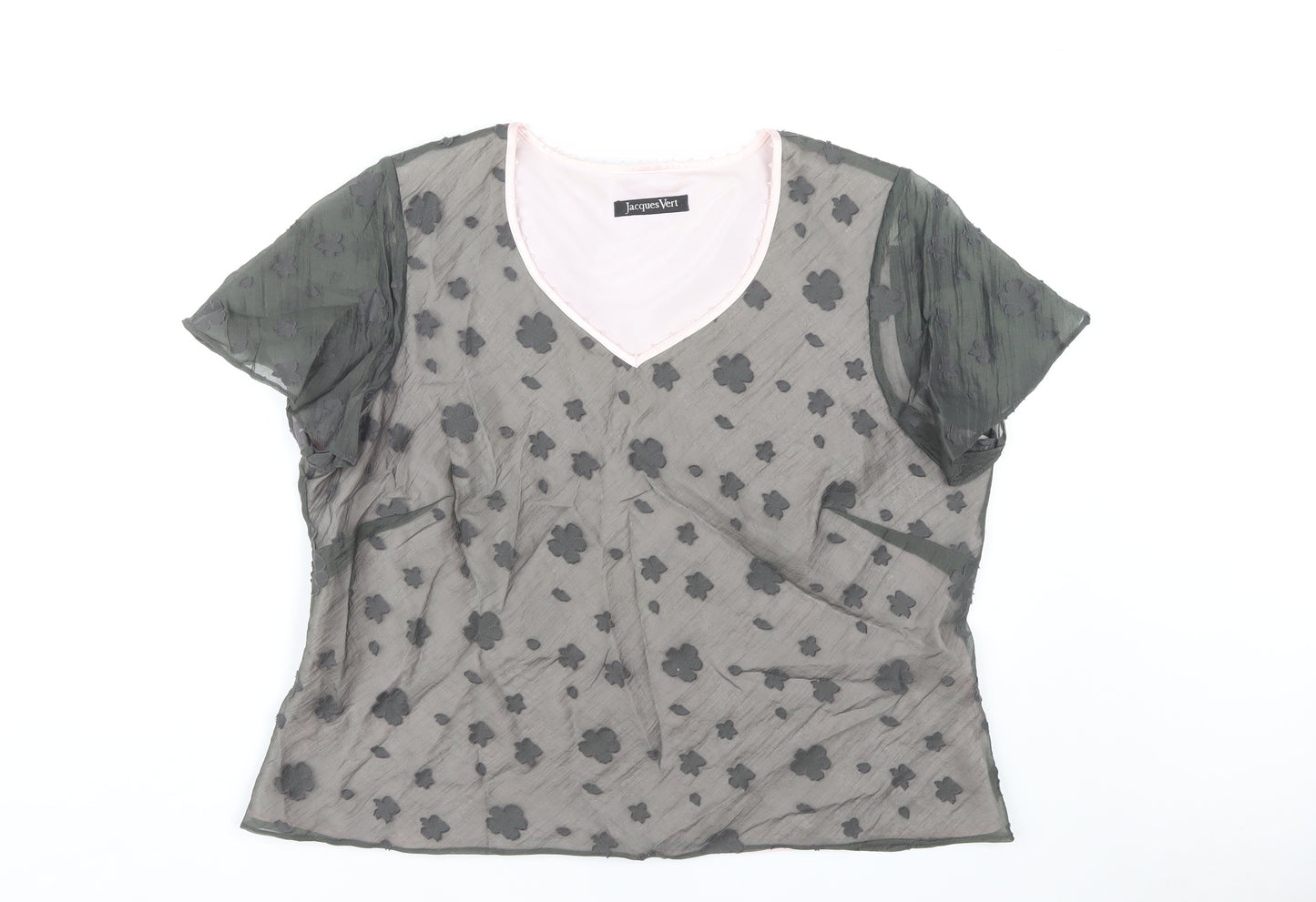 Jacques Vert Women's Black Floral Blouse, Size 20