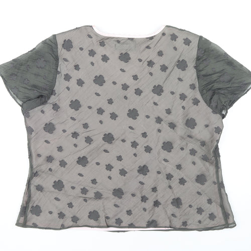 Jacques Vert Women's Black Floral Blouse, Size 20