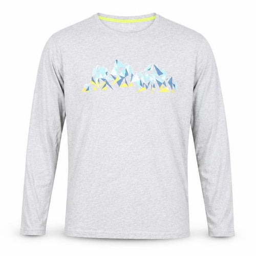 Mountain Warehouse Men's Grey XL Graphic Long Sleeve T-Shirt