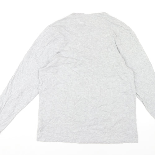 Mountain Warehouse Men's Grey XL Graphic Long Sleeve T-Shirt