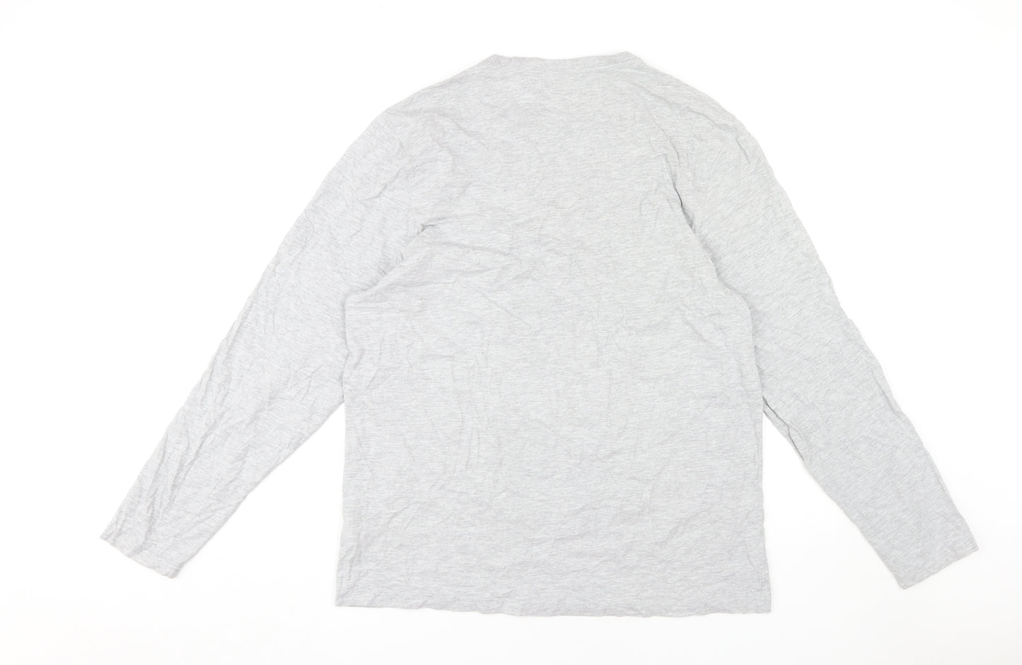 Mountain Warehouse Men's Grey XL Graphic Long Sleeve T-Shirt