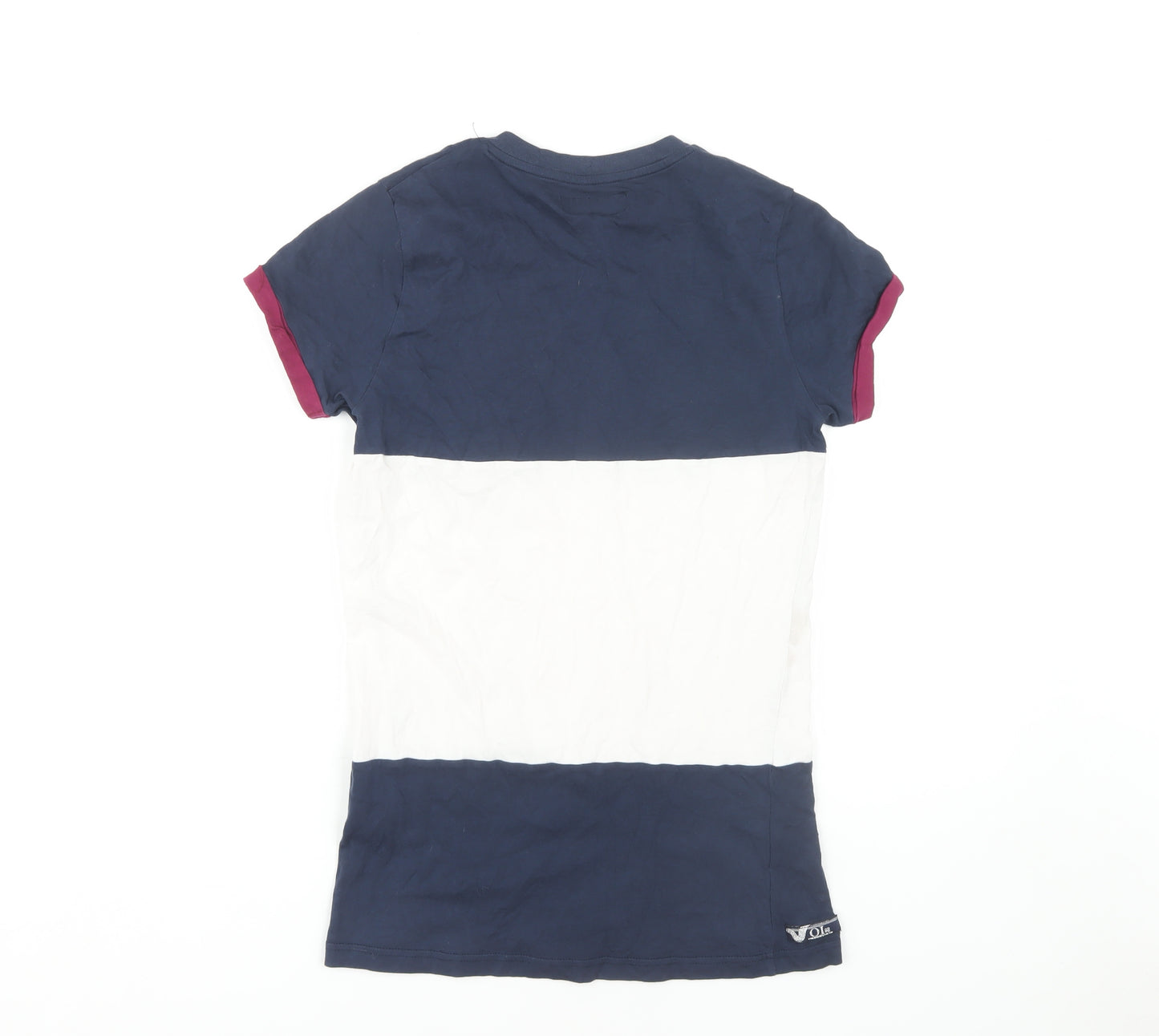 Voi Womens Multicoloured Colourblock T-Shirt Size 16