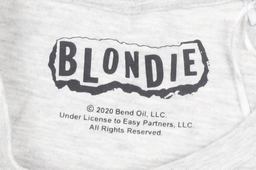Blondie Women's Grey Music T-Shirt Size 10