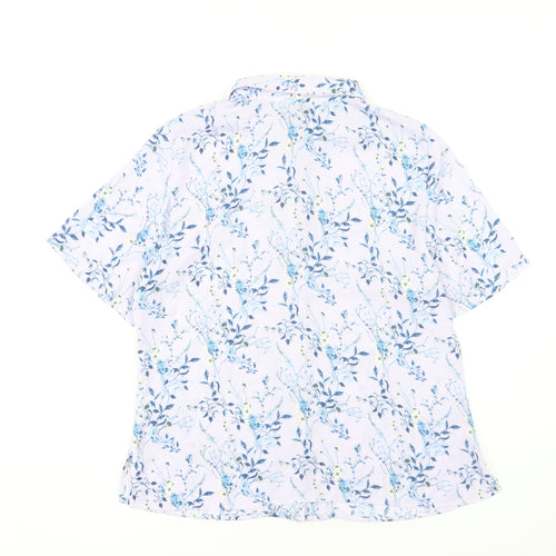 Honor Millburn Women's Blue Floral Button-Up Size 14