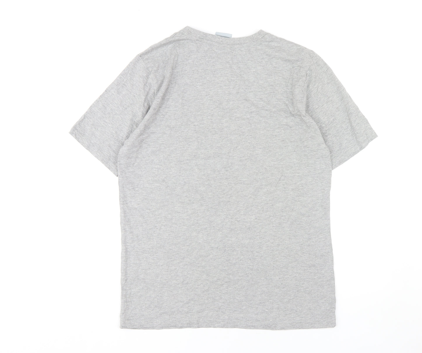 ISC Men's Grey Sports Graphic T-Shirt L