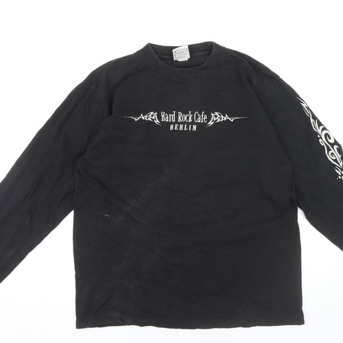 Hard Rock Cafe Unisex Black M T-Shirt Long Sleeve