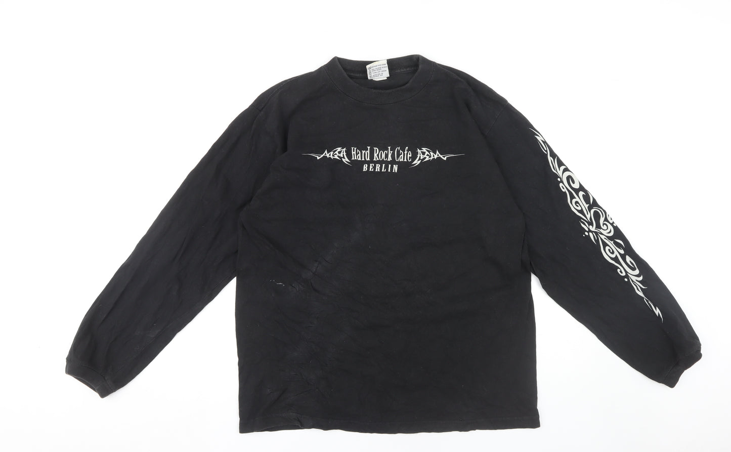 Hard Rock Cafe Unisex Black M T-Shirt Long Sleeve