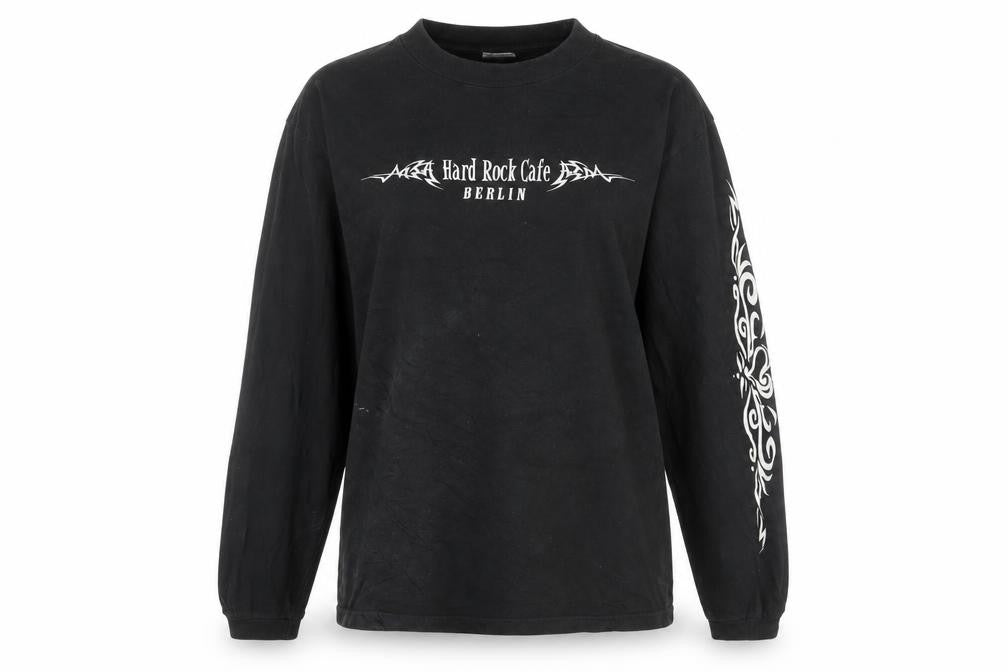 Hard Rock Cafe Unisex Black M T-Shirt Long Sleeve