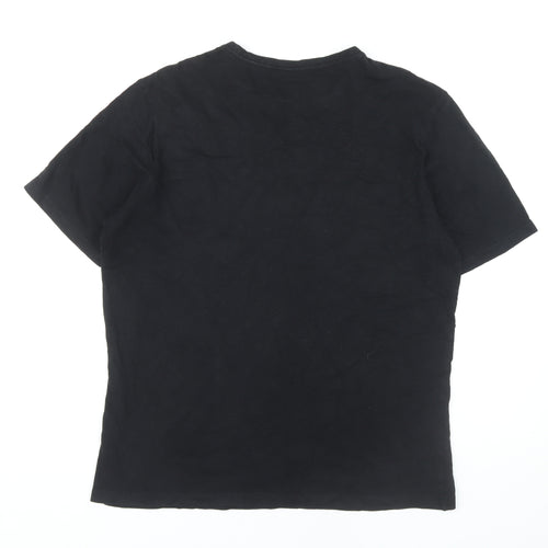Police Men's Black XL Cotton Crew Neck T-Shirt
