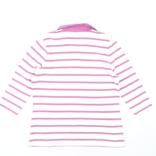 Dash Women's Multicoloured Striped Polo Shirt