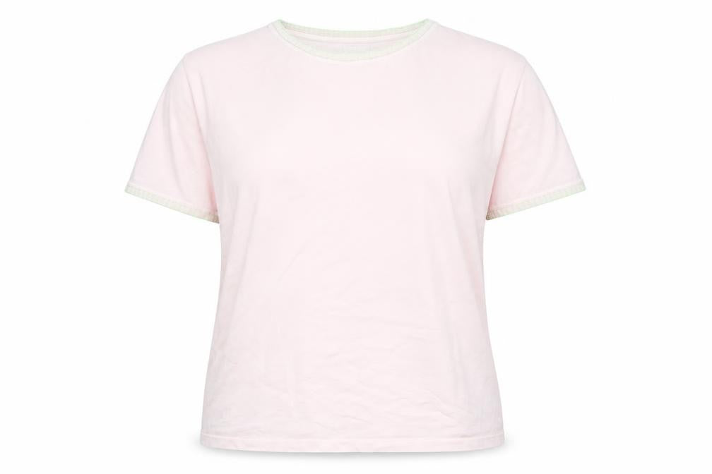 Front view of Hush Women's Pink Basic T-Shirt M - Casual & Comfy