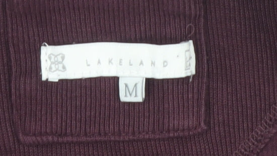 Lakeland Men's Purple Medium 1/4 Zip Cotton Jumper