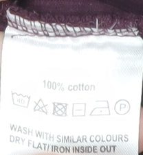 Lakeland Men's Purple Medium 1/4 Zip Cotton Jumper