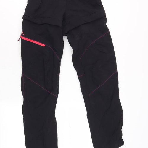 Decathlon Black Unisex Kids Jogger Trousers 11 Years