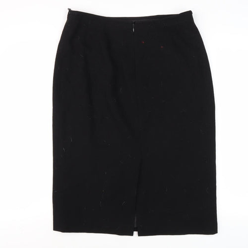 Kasper Women's Black Wool Pencil Skirt, Size 14, Business