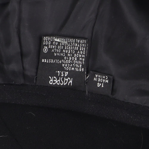 Kasper Women's Black Wool Pencil Skirt, Size 14, Business