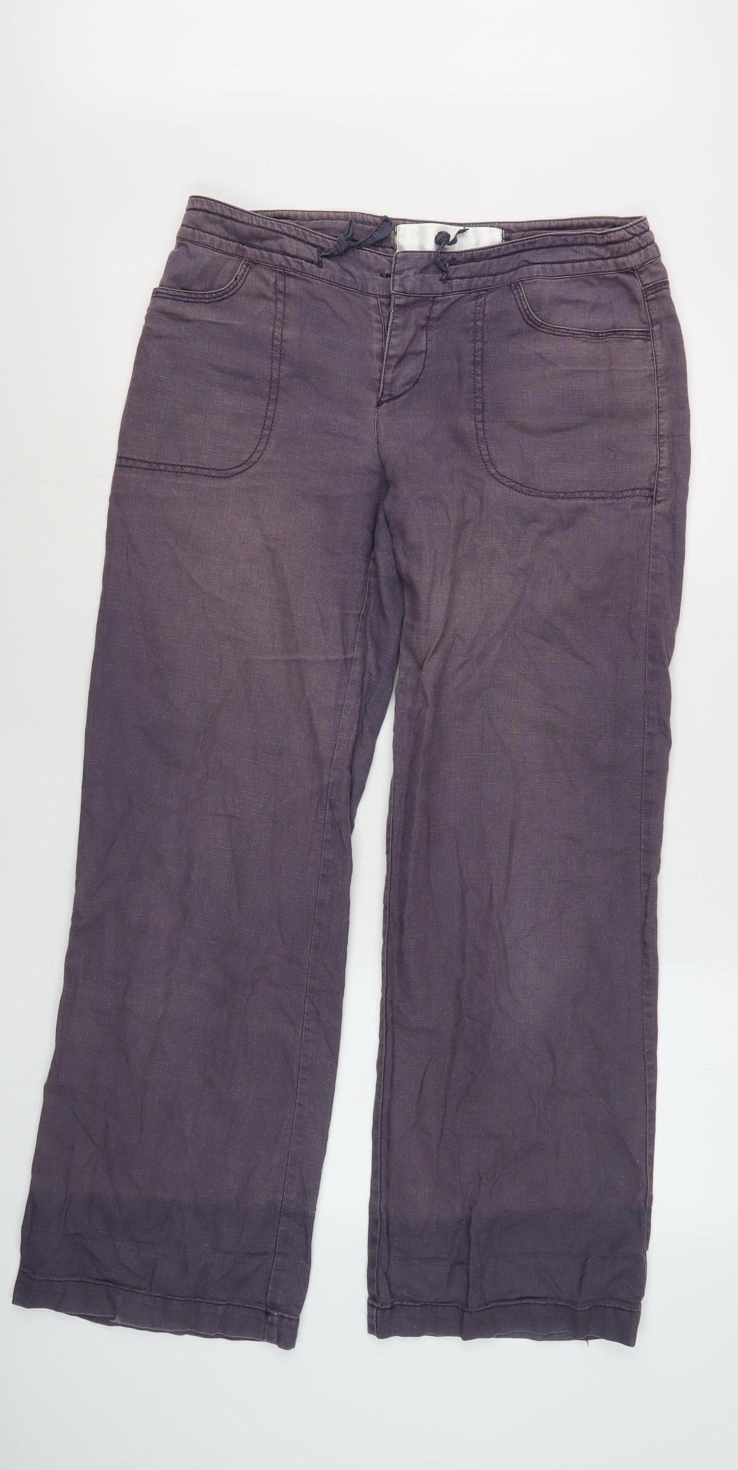 Miss Selfridge Women’s Grey Straight Trousers - Size 10