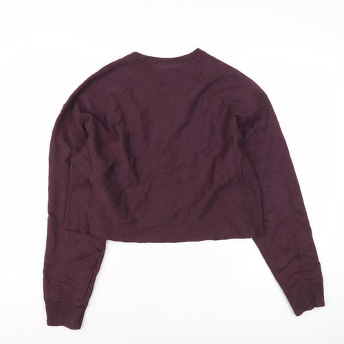 Champion Women's Burgundy Crew Neck Sweatshirt, Medium