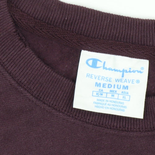 Champion Women's Burgundy Crew Neck Sweatshirt, Medium