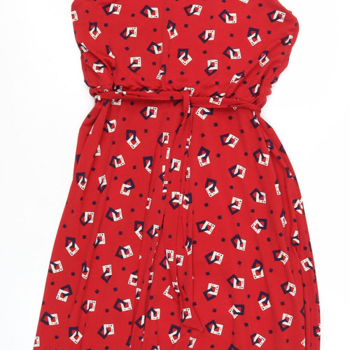 Laura Ashley Women's Red Geometric Dress, Size 12
