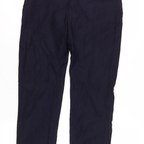 Mango Women's Black Trousers Size 8 Cotton Blend Casual