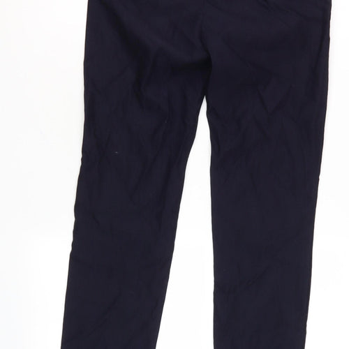 Mango Women's Black Trousers Size 8 Cotton Blend Casual