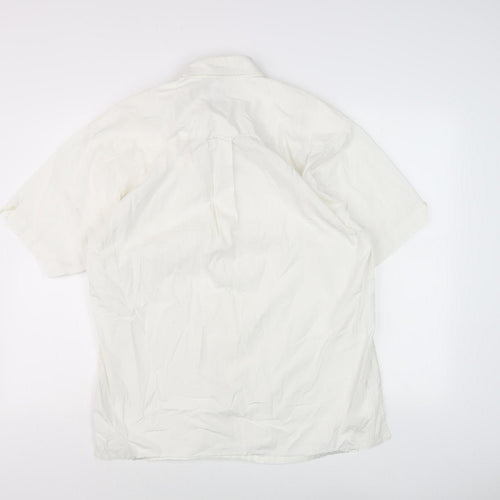 Lee Cooper Men's Ivory Cotton Button-Up Shirt M